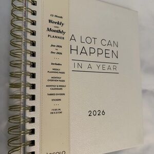 2026 HARDCOVER WEEKLY MONTHLY PLANNER CALENDAR “A Lot Can Happen In A Year” NEW
